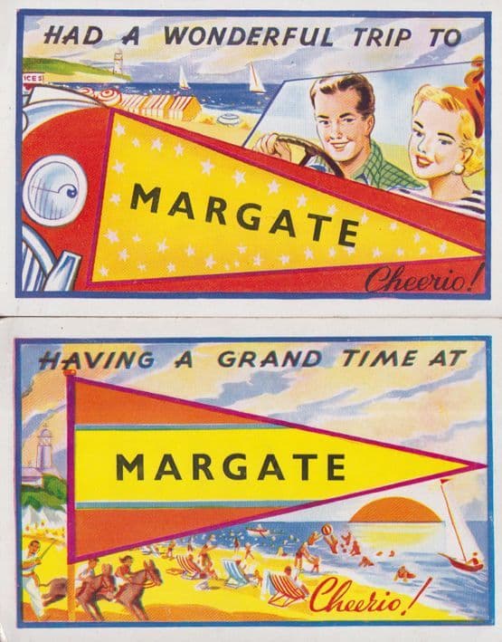 Having A Great Time Margate Sports Car Donkey Rides Race Swimming 2x Postcard s
