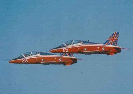Hawk XX172 XX238 RAF Training Flight Plane Aircraft Postcard