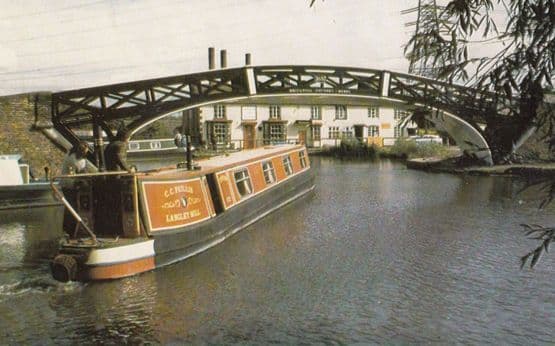 Hawkesbury Junction Canal Langley Mill Boat Ship 1980s Postcard