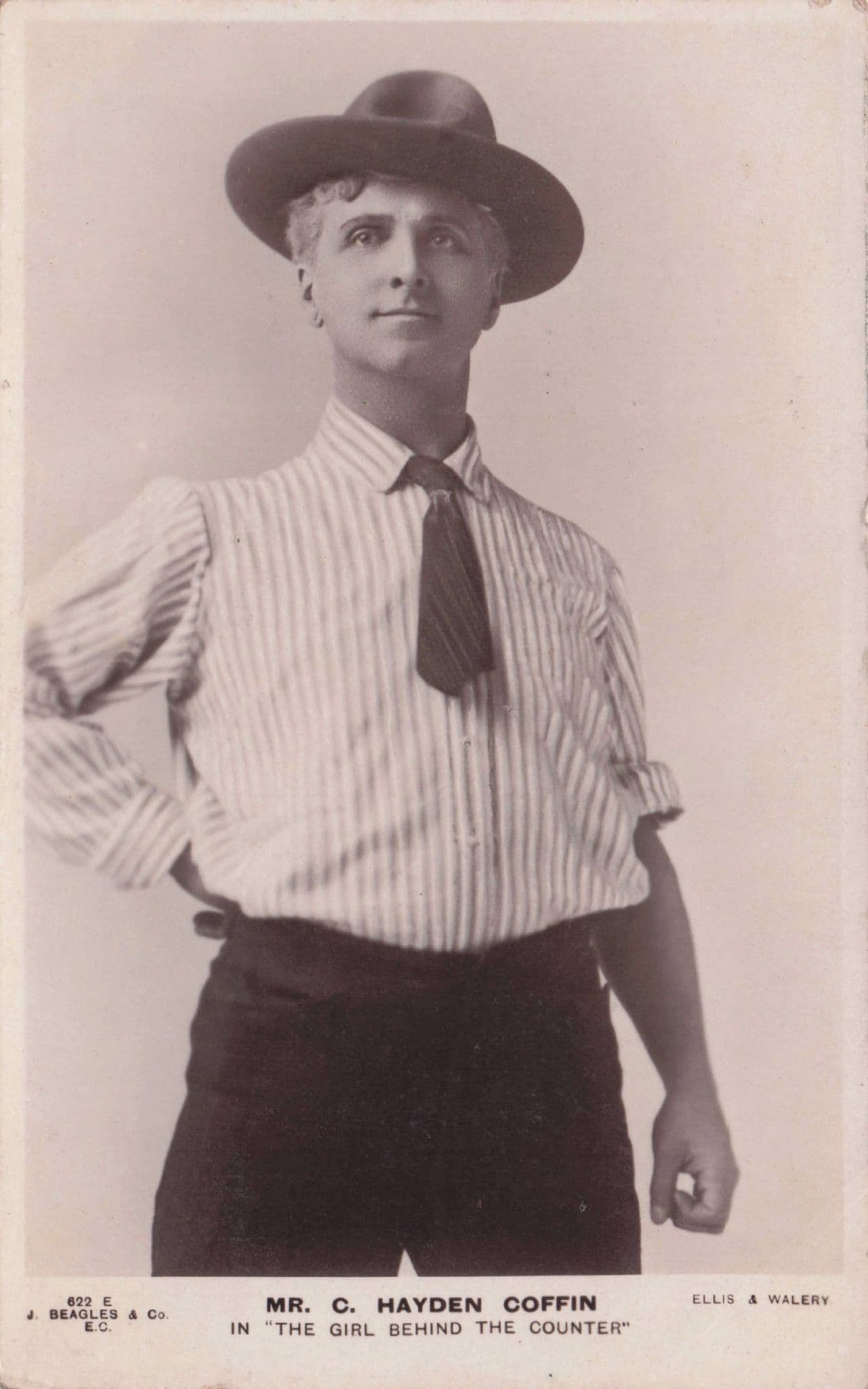 Hayden Coffin The Girl Behind The Counter Theatre Old Postcard