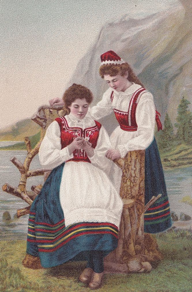 He Loves Me He Loves Me Not Game Zurich Austria Old Postcard