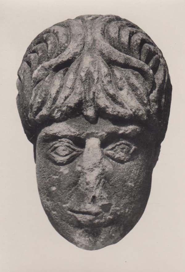 Head Of Antenocitius Benwell Newcastle Shrine Statue Sculpture Antique Postcard