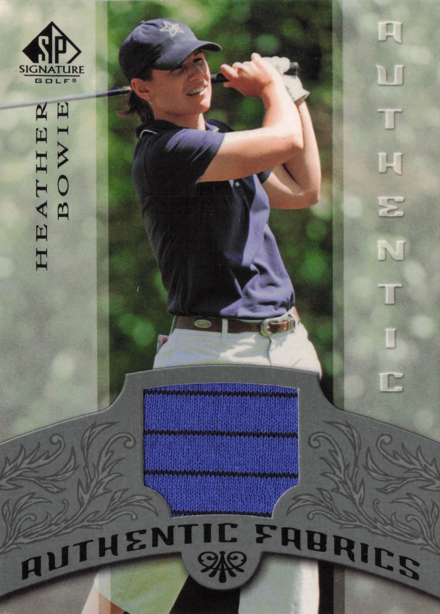 Heather Bowie Authentic Fabrics 2005 SP Golf Upper Deck Worn Shirt Card