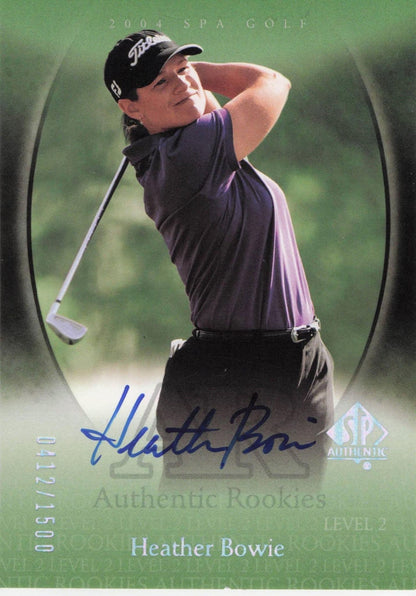 Heather Bowie Authentic Rookies 2004 Golf SP Hand Signed Autograph Card