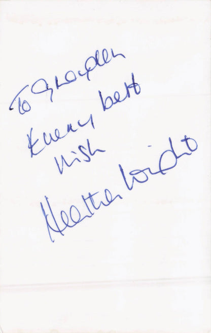 Heather Wright Inseminoid VHS Video Nasty Signed Photo & LETTER TOO