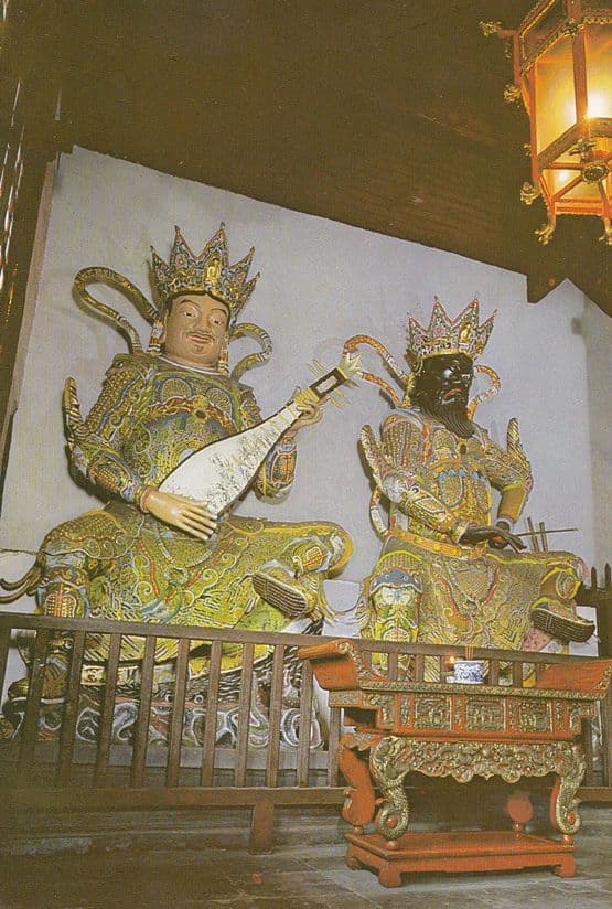 Heavenly King Of Protection Merit Buddha Shanghai Temple Chinese Postcard