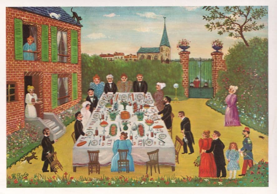 Hector Trotin Hochzeitstafel German Painting Postcard