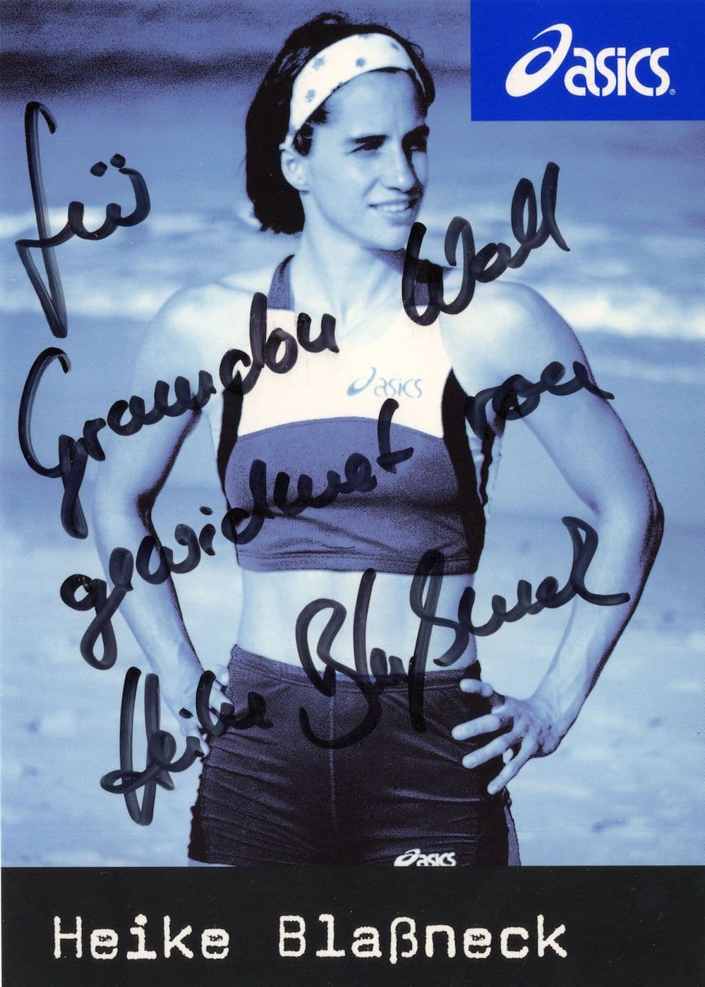 Heike Blabneck German Champion Hurdler Hurdling Hand Signed Photo