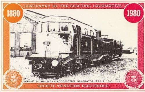 Heilmann Locomotive Paris Generator Paris 1895 Train Postcard