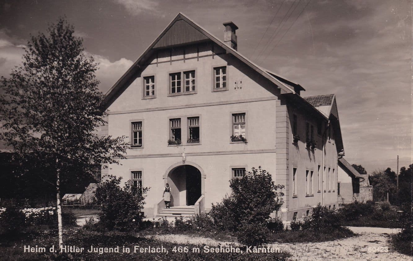 Heim Hitler Youth Jugend in Ferlach German Nazi Postcard