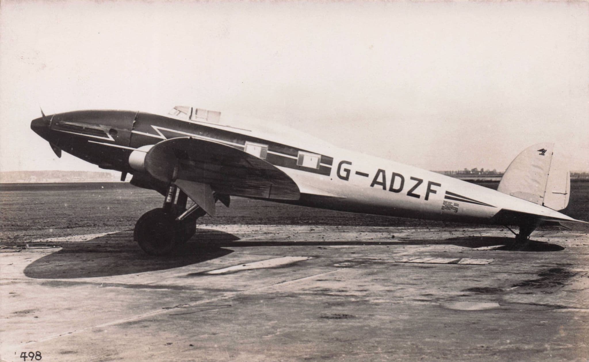 Heinkel HE70 Monoplane WW2 Aircraft Antique Real Photo Postcard