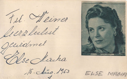 Heinz Neubrand Austrian Pianist Else Macha Opera 2x Signed Autograph s