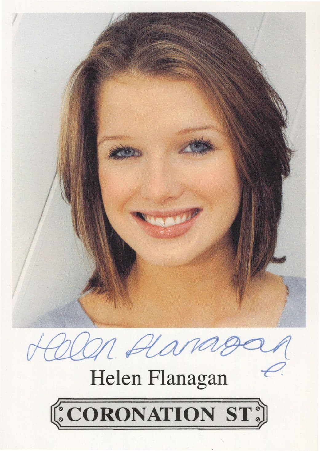 Helen Flanagan Coronation Street RARE Hand Signed Cast Card Photo