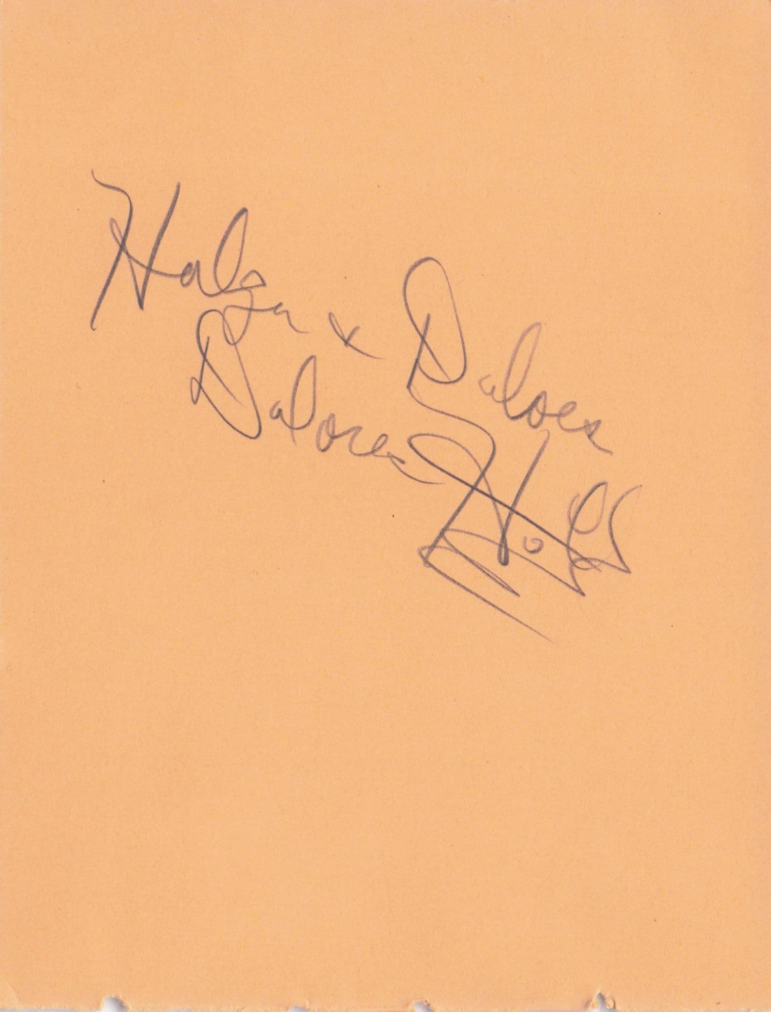 Helga & Unidentified Partner 1930s Music Hall Hand Signed Autograph & MORE