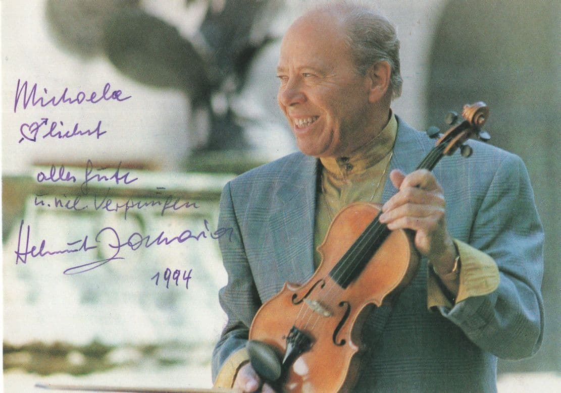 Helmut Zacharias German Violonist Composer 1994 Hand Signed Photo