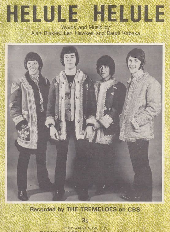 Helule Helule The Tremeloes 1960s Sheet Music