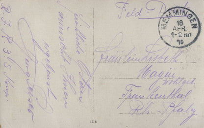 Hemmingen Germany WW1 Soldiers Hand Signed Feldpost War Photo Postcard