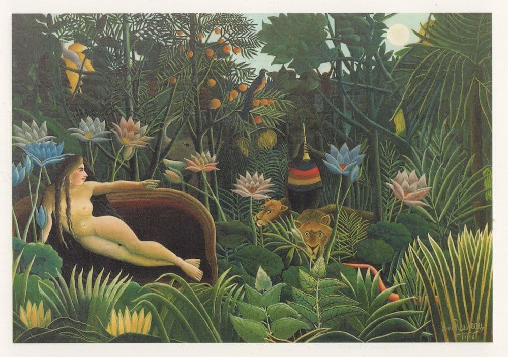 Henri Rousseau The Dream New York Science Museum Painting Postcard