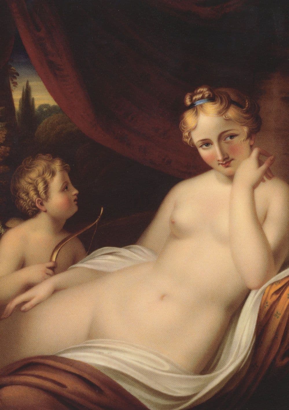 Henry Bone Venus & Cupid Victorian Painting Postcard