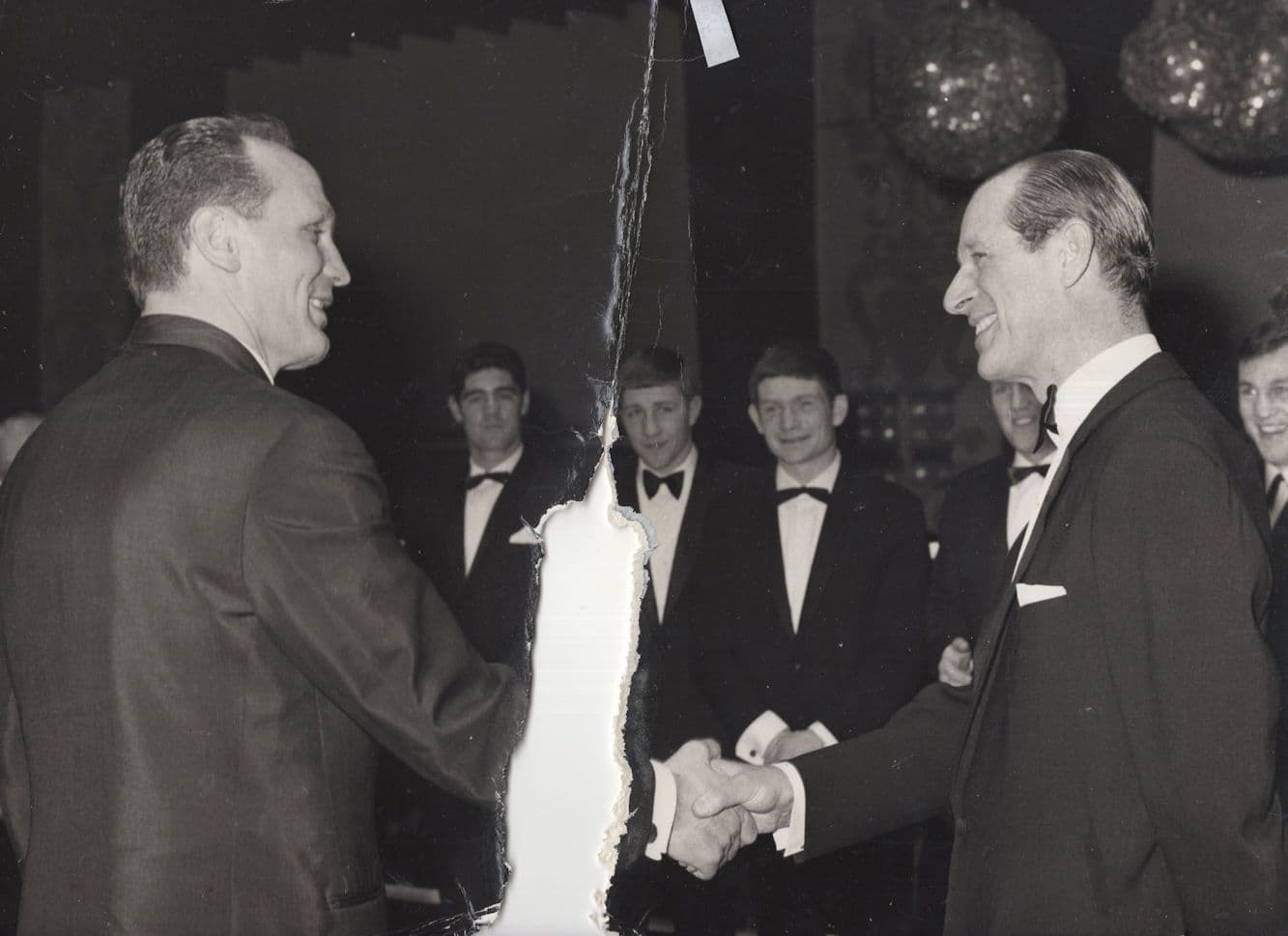 Henry Cooper Boxer Torn Very Damaged Duke Of Edinburgh Press Photo