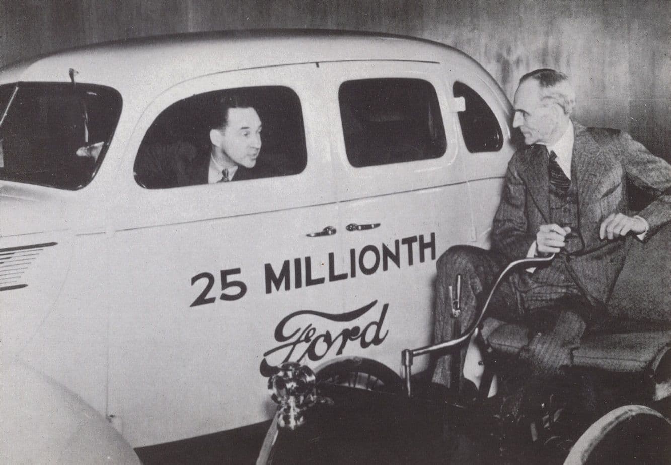 Henry Ford Record Breaking Classic Old Car Real Photo Postcard