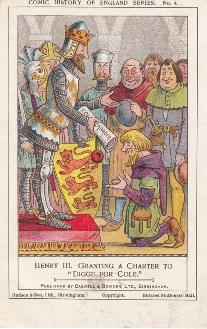 Henry III 3rd Birmingham History Coal Mining Comic Antique Humour Old Postcard