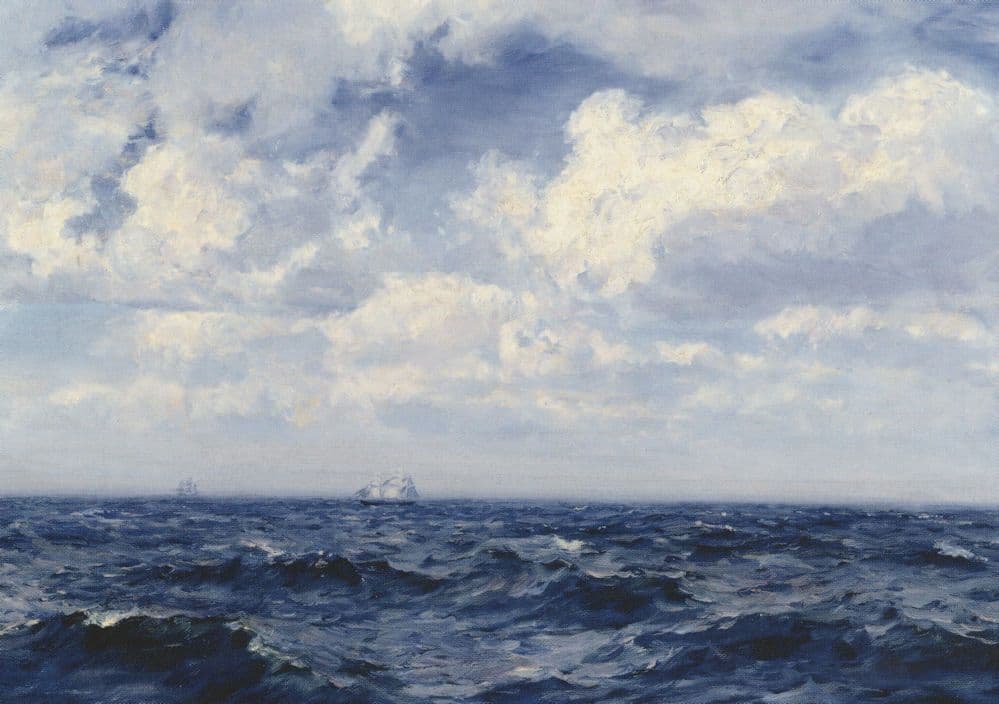 Henry Moore Summer Breeze In The Channel Painting Postcard