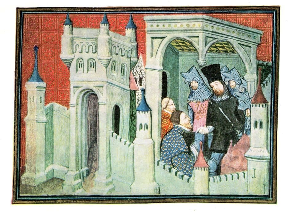 Henry Receives the Dukes of Exeter and Surrey at Chester Postcard
