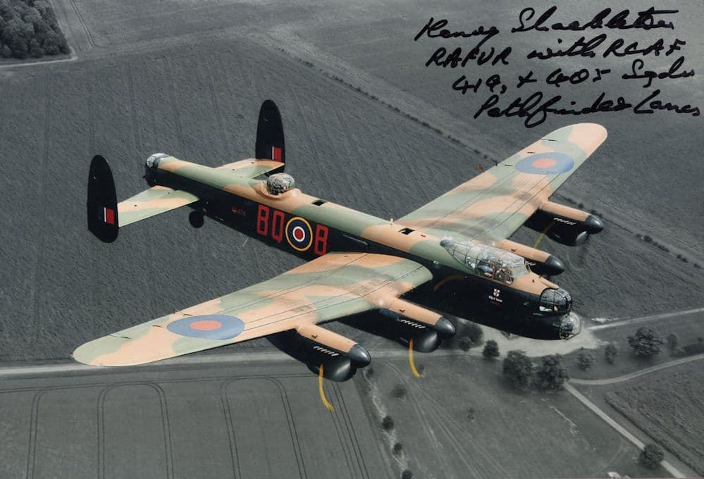 Henry Shackleton WW2 Pilot Stalag Luft POW 10x8 Hand Signed Photo