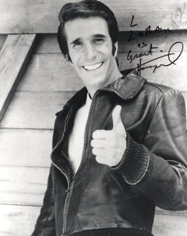 Henry Winkler as The Fonz Happy Days Vintage 10x8 Hand Signed Photo