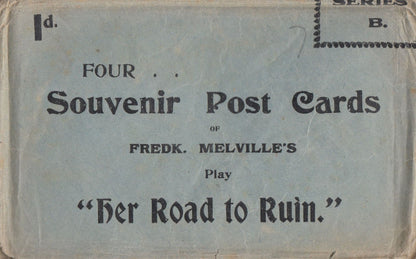 Her Road To Ruin Fred Melville Play 12 Antique Postcard Set