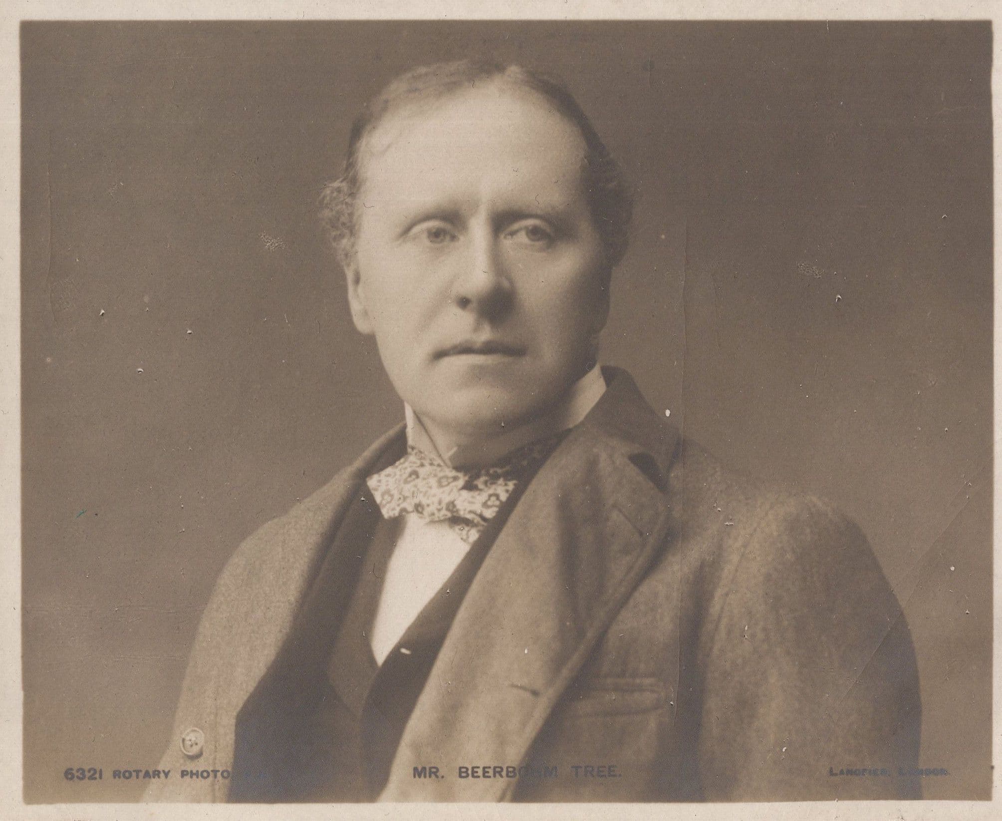 Herbert Beerbohm Tree Edwardian Actor Midget Old Postcard
