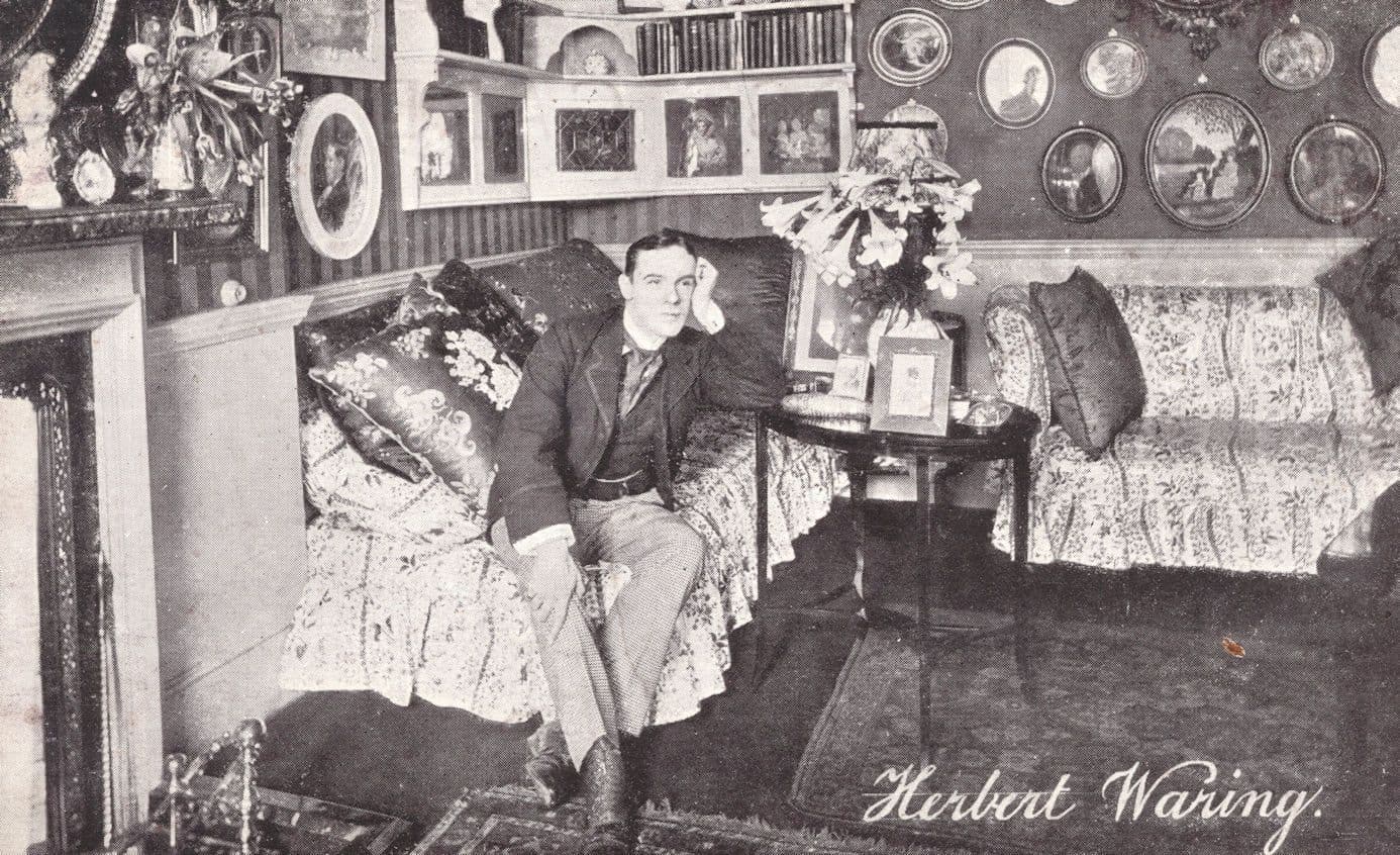 Herbert Waring Edwardian Actor Dainty Novels Old Postcard