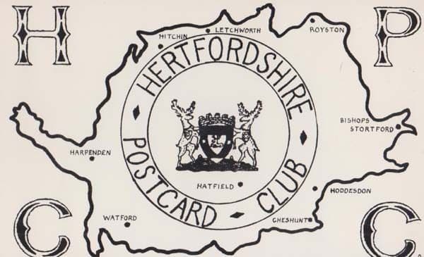 Hertfordshire Postcard Club 1970s Advertising & Cricket Club Meeting Details