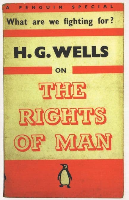 HG Wells The Rights Of Man 1940 Book Postcard