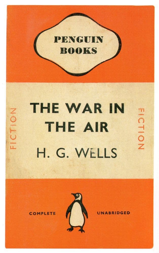 HG Wells The War In The Air 1941 WW2 Edition Book Postcard