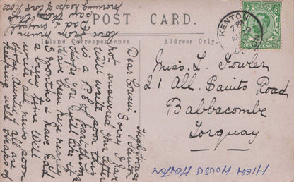High House Kenton Devon Antique From Resident Real Photo Postcard