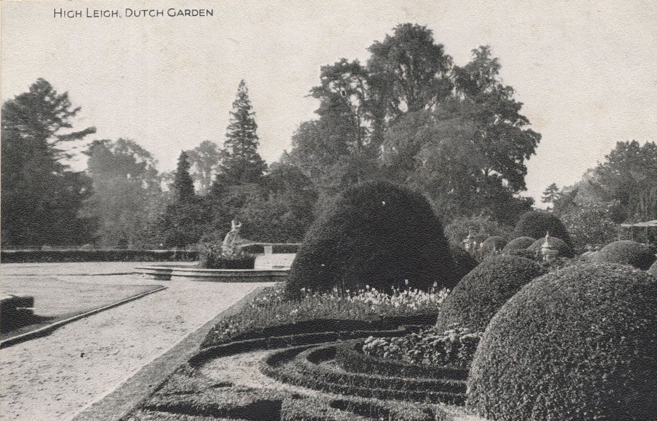 High Leigh Dutch Garden Nr Manchester Lancs Old Postcard