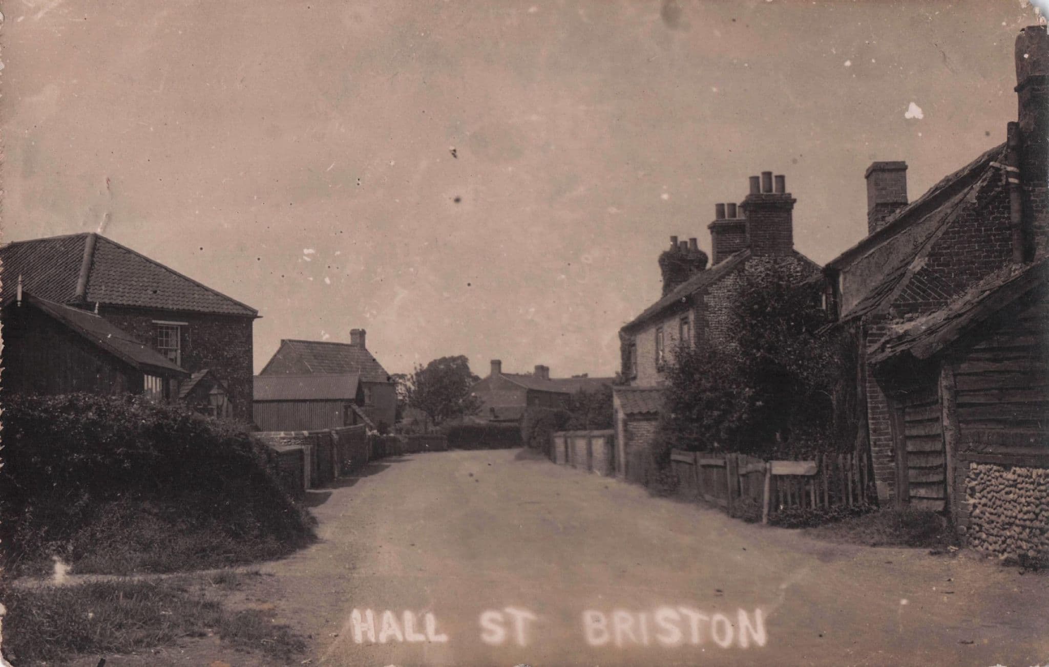 High Street Briston Norfolk Antique Real Photo Postcard