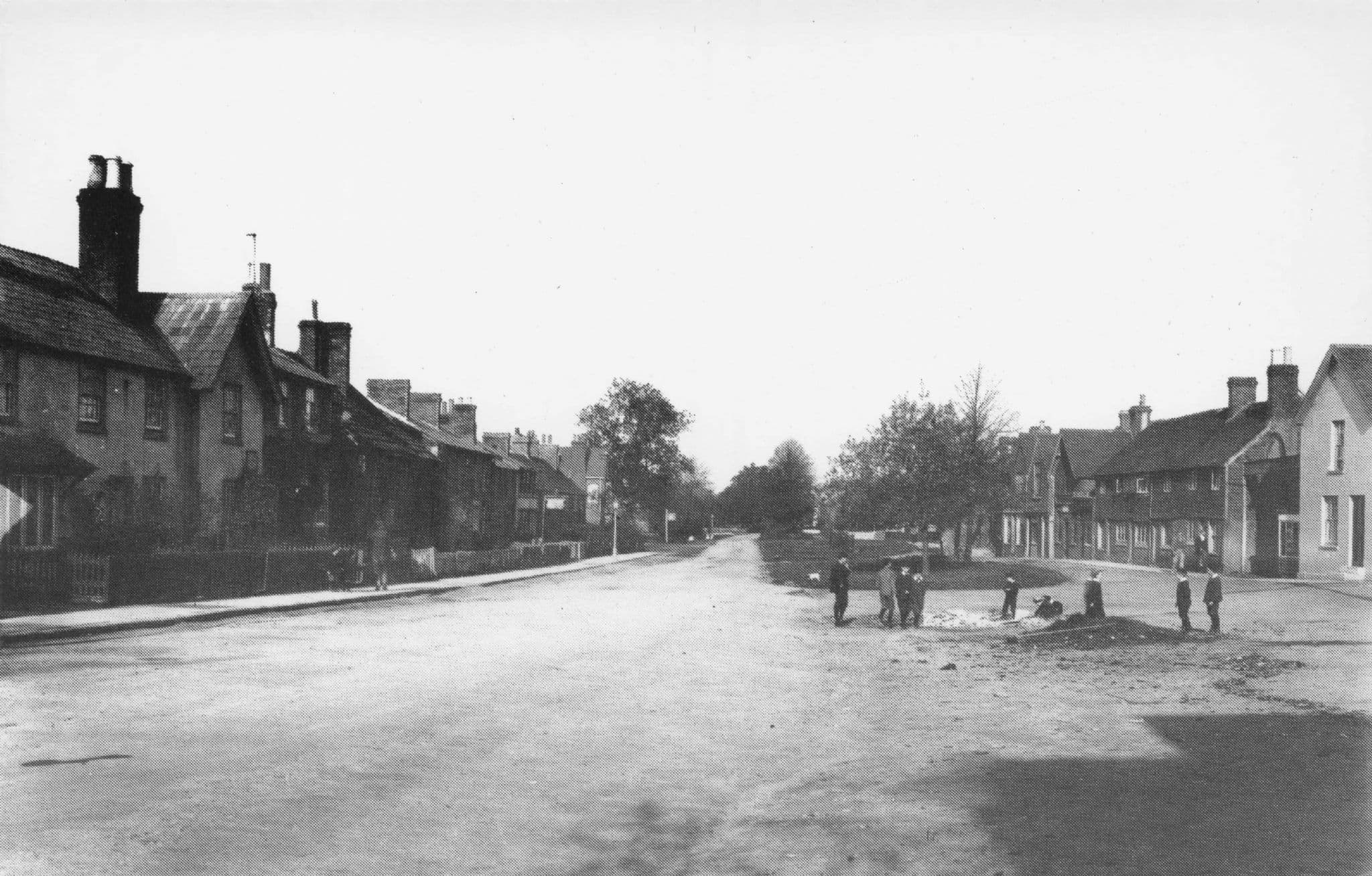 High Street Crawley in 1903 From George Hotel Sussex Bonfire Postcard