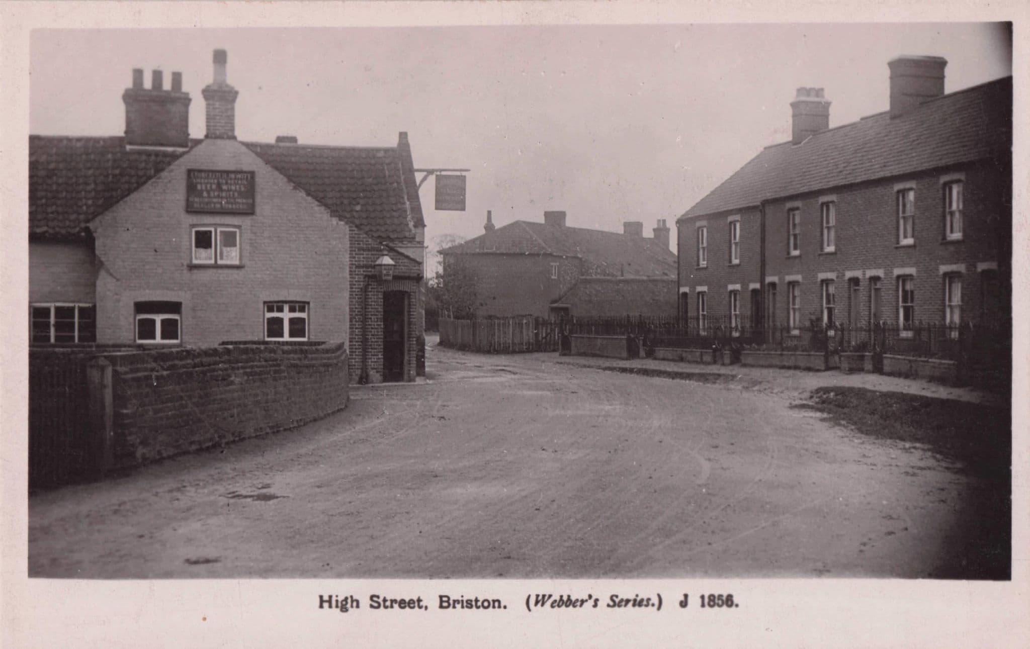 High Street Victorian Briston Village Norfolk Pub Real Photo Postcard
