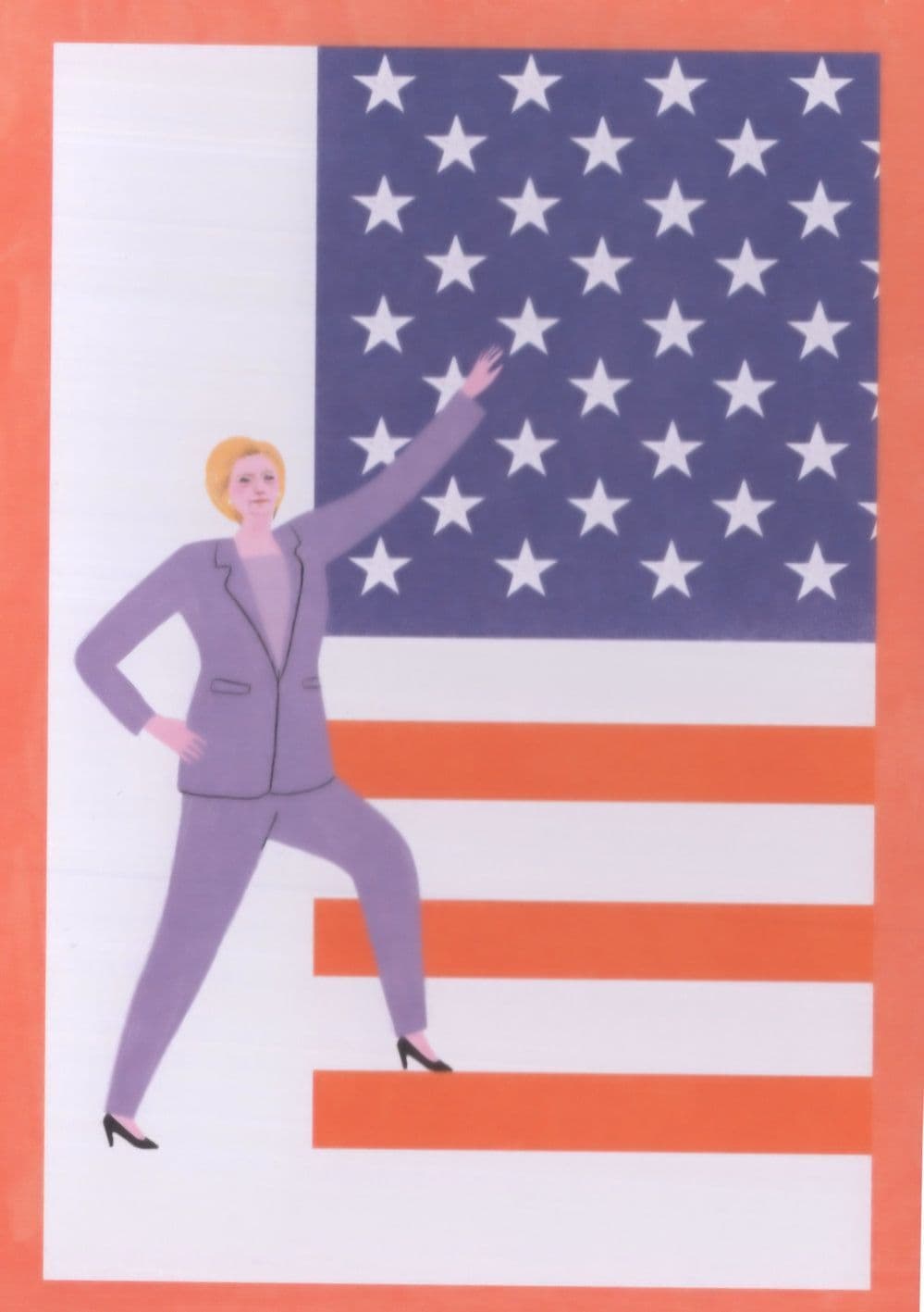 Hilary Clinton First Lady Bill Democrat Senator Womens Rights Postcard