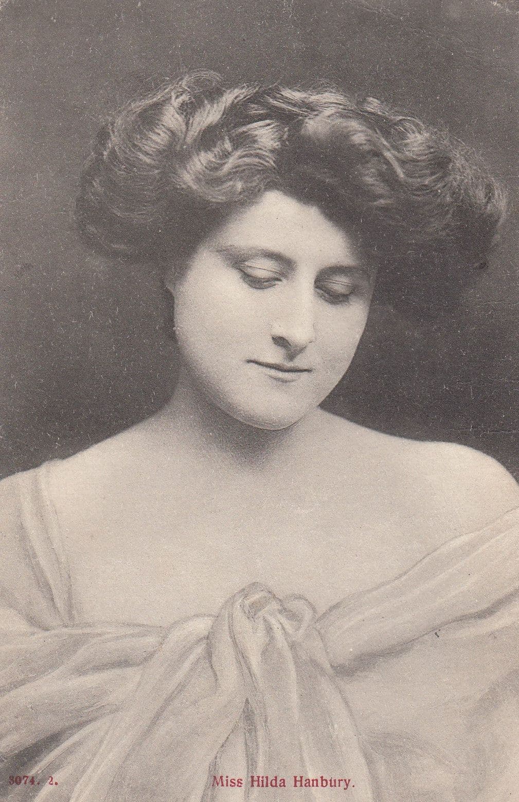 Hilda Hanbury Edwardian Actress Old Postcard