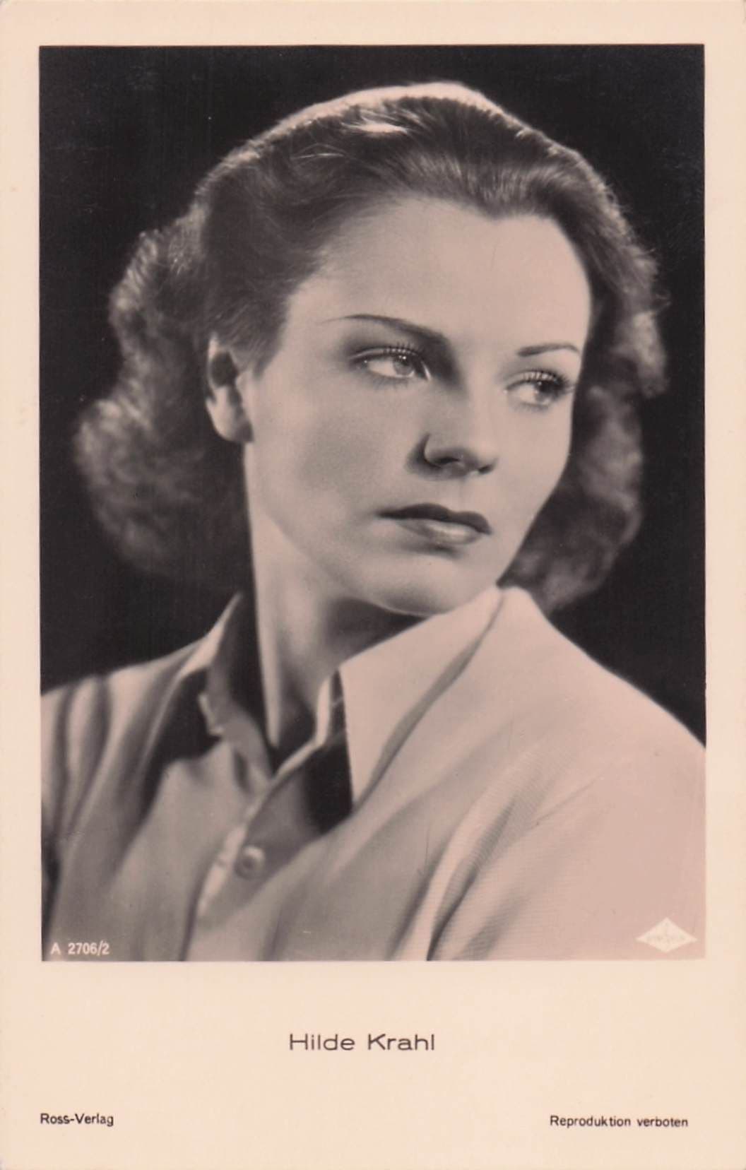 Hilde Krahl Austria Film Actress Antique Real Photo Postcard