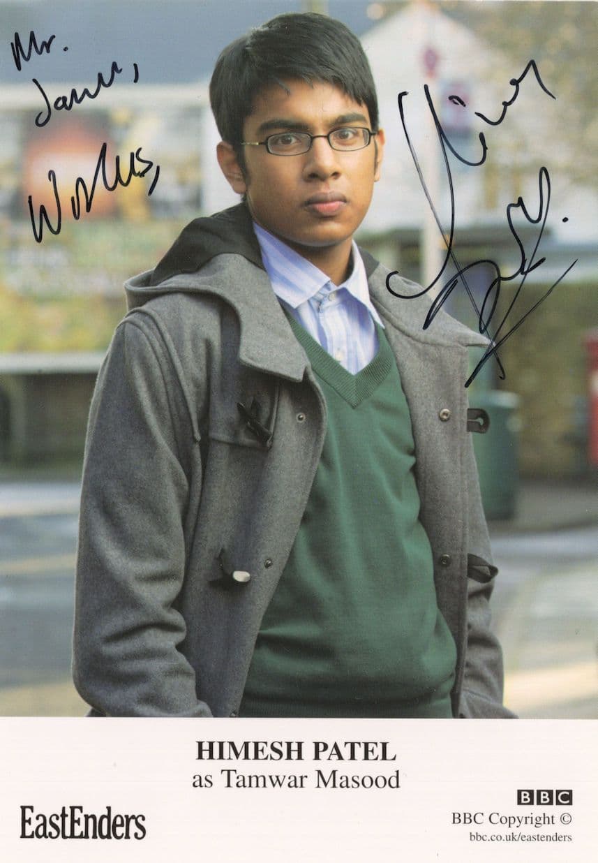 Himesh Patel as Tamwar Masood BBC Eastenders Hand Signed Cast Card Photo