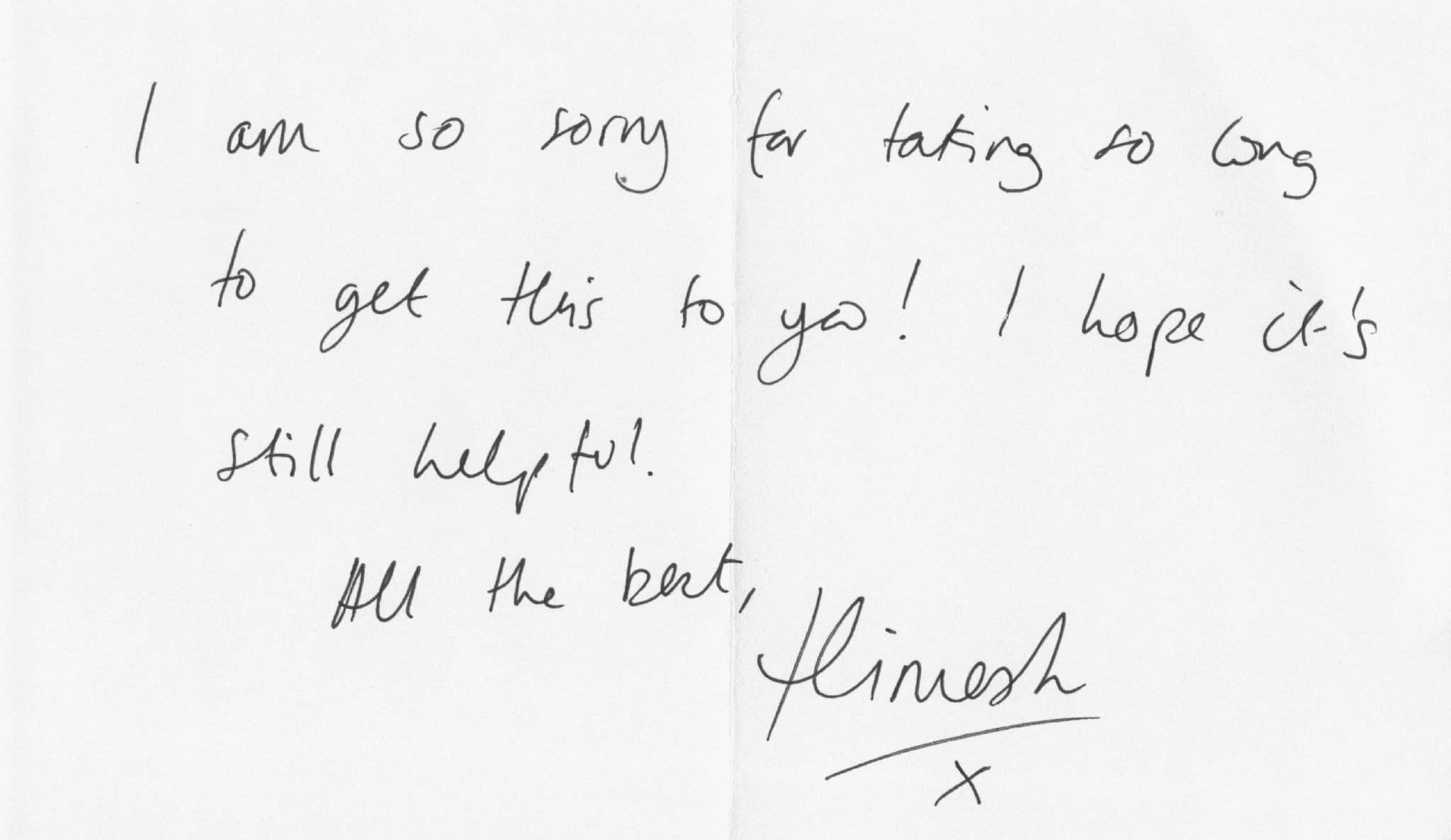 Himesh Patel Tamwar Masood Eastenders Hand Signed Christmas Card & MORE