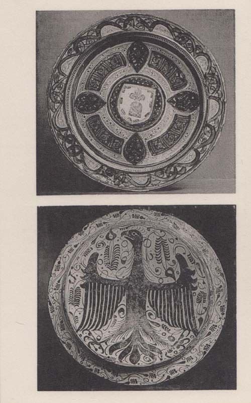 Hispano Moresque Deep Dish Plate Despujol Arms Cataluna Old Museum Postcard