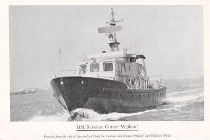 HM Customs & Excise Great Yarmouth Norfolk Revenue Cutter Ship Postcard Type Christmas Card