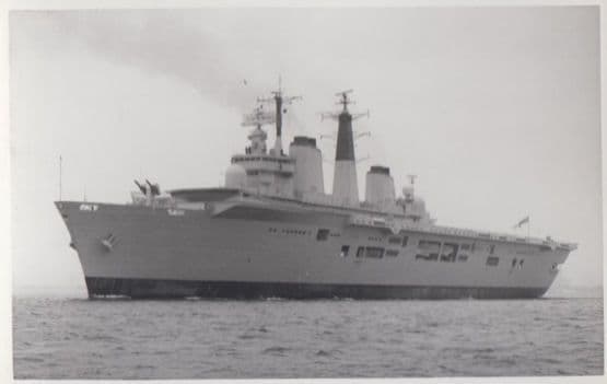 HMS Invincible Navy Military War Ship Vintage Plain Back Postcard Old Photo