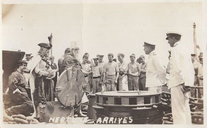HMS Lancaster Military Ship in 1919 Neptune Old RPC Postcard